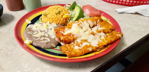 Cheese Enchiladas Dinner Plate